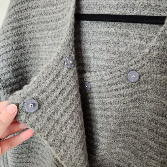 STELLA MCCARTNEY Grey Knit Oversized Long Sweater - Picture 5 of 5